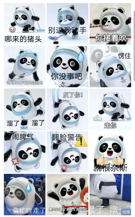 提醒！“冰墩墩”表情包，别乱发-冰墩墩的表情包